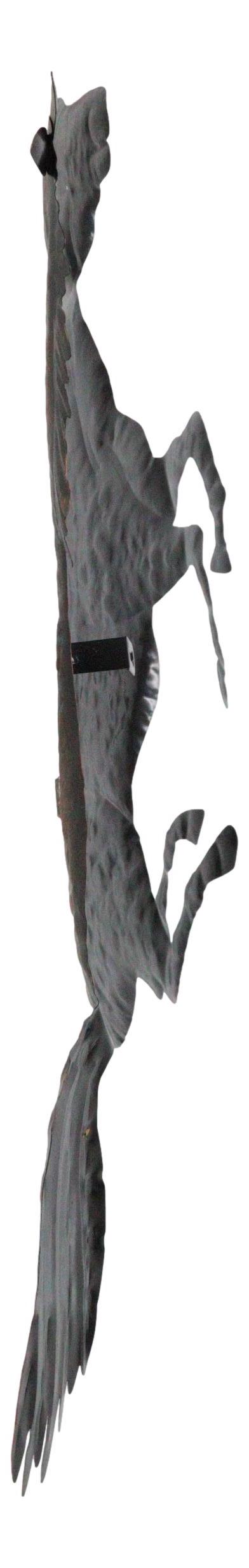 Ebros Gift Rustic Western Wild Running Horse Decorative Metal Wall Sculpture Relief 24"L