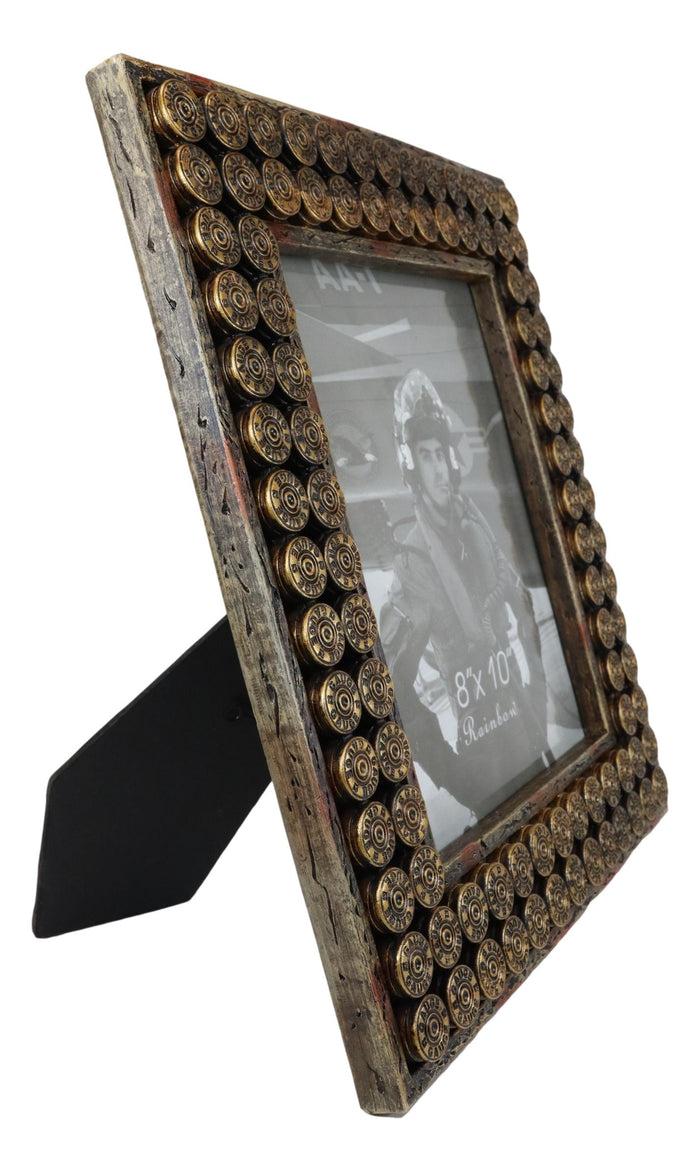 Ebros Gift Rustic Western Wild West 12 Gauge Shotgun Bullet Casings 8"X10" Picture Frame