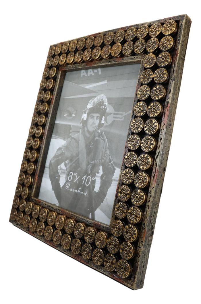 Ebros Gift Rustic Western Wild West 12 Gauge Shotgun Bullet Casings 8"X10" Picture Frame