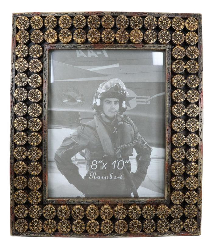 Ebros Gift Rustic Western Wild West 12 Gauge Shotgun Bullet Casings 8"X10" Picture Frame