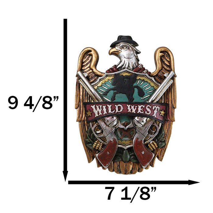 Ebros Gift Rustic Western Wild West Eagle Cowboy With Dual Revolver Pistols Wall Decor