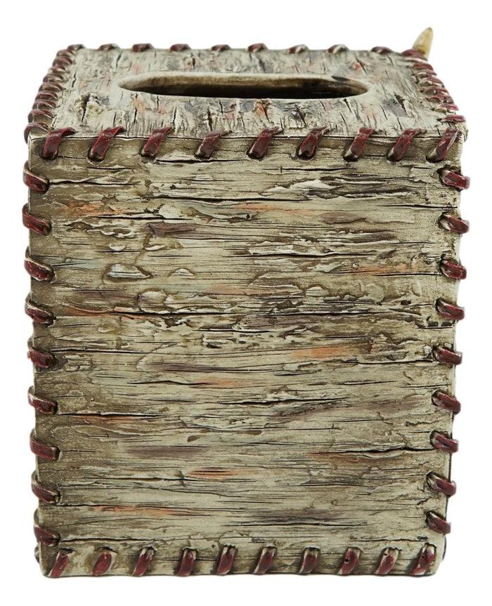 Ebros Gift Rustic Wildlife Buck Elk Stag Deer Antler With Pinecone Tissue Box Cover 6"H