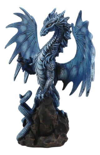 Ebros Gift Ruth Thompson Blue Sea Blade Dragon Statue With Letter Opener Dagger Sword Decor