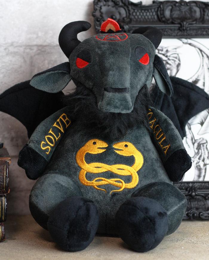 ebros gift Sabbatic Goat Baphomet With Caduceus Serpents Luxe Soft Plush Toy Doll 9"H