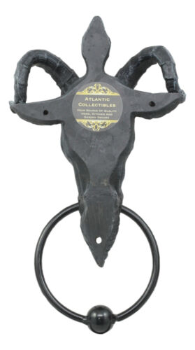 Ebros Gift Sabbatic Goat Baphomet With Pentagram Head Door Knocker 9.5"Tall