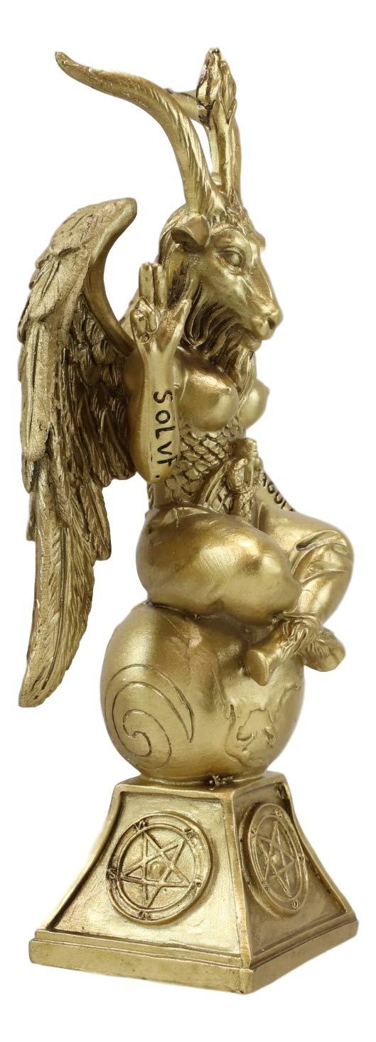 Ebros Gift Sabbatic Goat Idol Baphomet Resin Statue The Horned God Goat Of Mendes 6.5"H