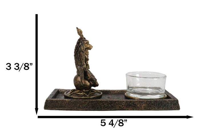 Ebros Gift Sabbatic Goat Of Mendes Lilith Baphomet Pentagram Votive Candle Holder Figurine
