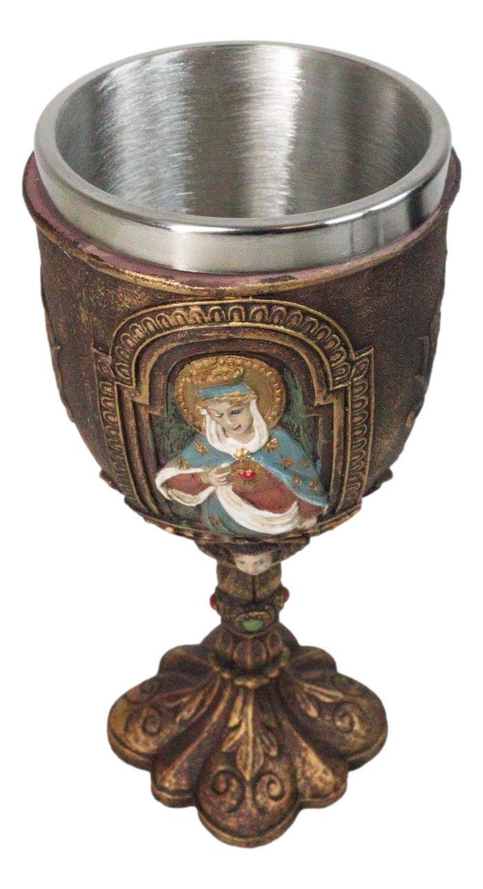 Ebros Gift Sacred Heart Of Mary Immaculate Compassion Of The Virgin Mother Wine Goblet