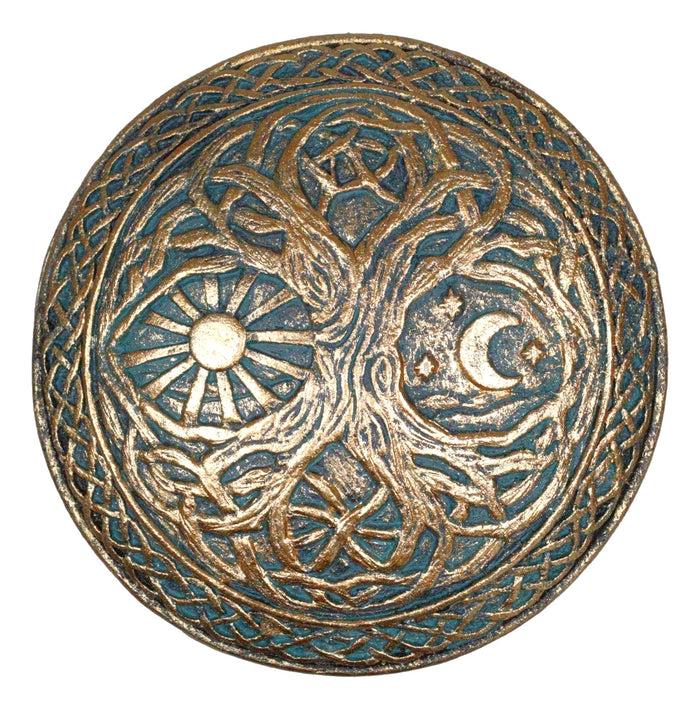 Ebros Gift Sacred Moon And Sun Celtic Knotwork Yggdrasil Tree Of Life Wicca Trinket Box