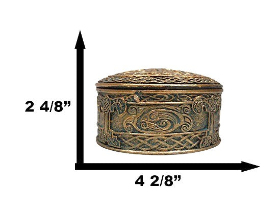 Ebros Gift Sacred Moon And Sun Celtic Knotwork Yggdrasil Tree Of Life Wicca Trinket Box