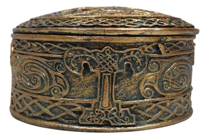Ebros Gift Sacred Moon And Sun Celtic Knotwork Yggdrasil Tree Of Life Wicca Trinket Box