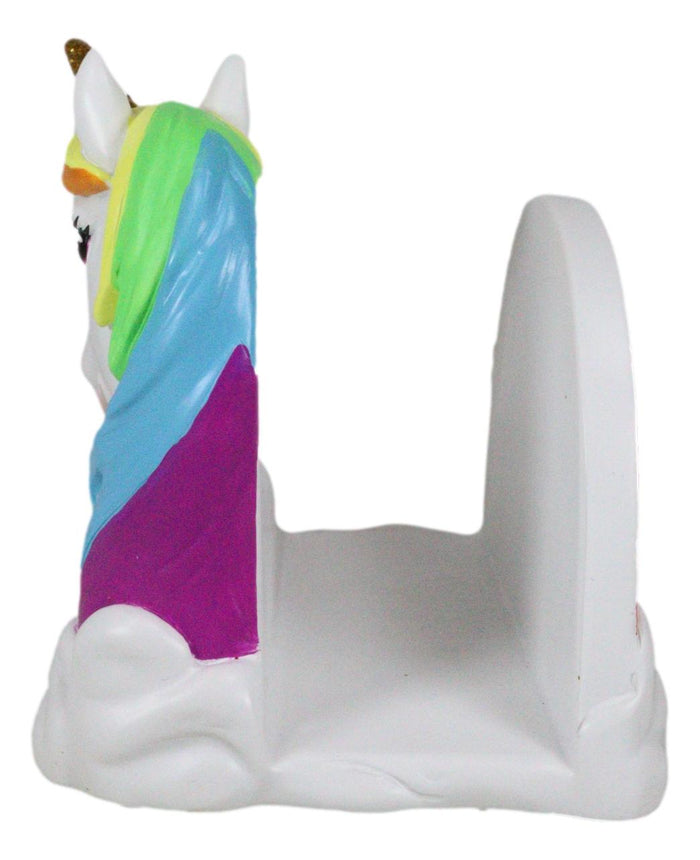 Ebros Gift Sacred Pride Golden Horn Rainbow Unicorn On Clouds Paper Napkin Holder Figurine