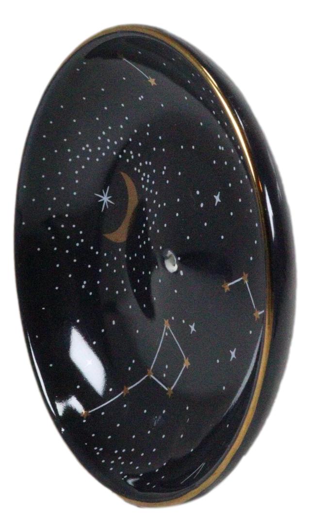 Ebros Gift Sacred Symbol Astrology Constellation Moon And Stars Incense Holder Trinket Dish