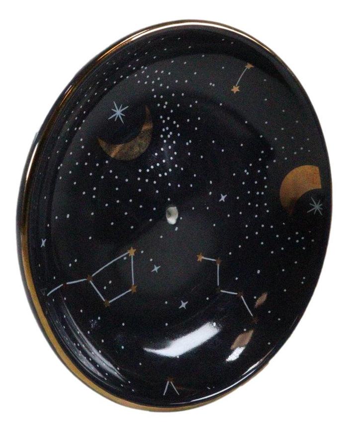 Ebros Gift Sacred Symbol Astrology Constellation Moon And Stars Incense Holder Trinket Dish