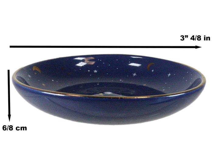 Ebros Gift Sacred Symbol Astrology Starry Sky Moon And Stars Incense Holder Trinket Dish