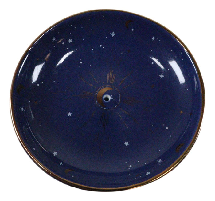 Ebros Gift Sacred Symbol Astrology Starry Sky Moon And Stars Incense Holder Trinket Dish