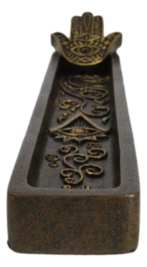 Ebros Gift Sacred Symbol Hand Of God Hamsa Palm Eye Of Providence Incense Burner Figurine