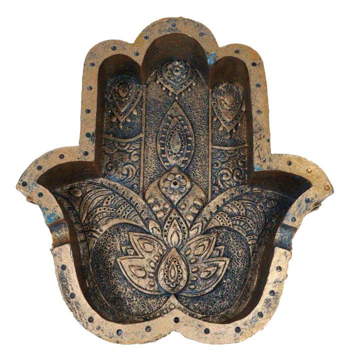 Ebros Gift Sacred Symbol Hand Of God Hamsa Palm Incense Stick Holder Burner And Ashtray