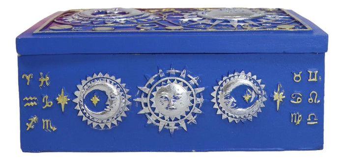 Ebros Gift Sacred Symbols Celestial Astrology Sun And Moon Tarot Cards Decorative Box