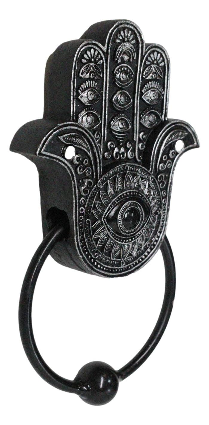 Ebros Gift Sacred Symbols Hand Of God Hamsa Palm With Evil Eye Decorative Door Knocker