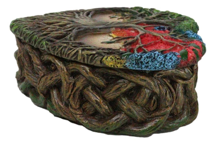 Ebros Gift Sacred Tree Of Life Yggdrasil With Dendritic Roots Colorful Heart Trinket Box