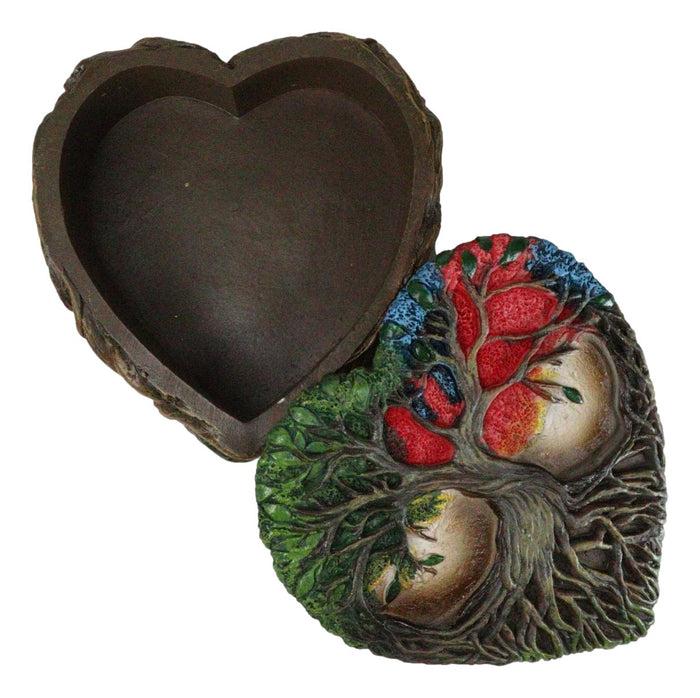 Ebros Gift Sacred Tree Of Life Yggdrasil With Dendritic Roots Colorful Heart Trinket Box