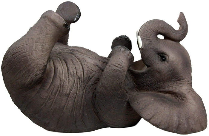 Ebros Gift Safari Elephant Pachyderm Wine Bottle & Salt Pepper Shakers Holder Figurine Set