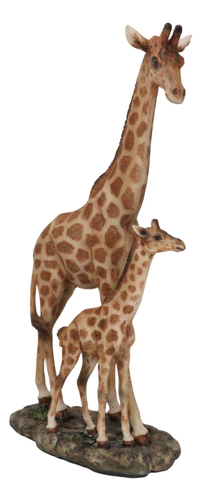 ebros gift Safari Savannah Masai Giraffe Mother and Calf Strolling On Grasslands Figurine