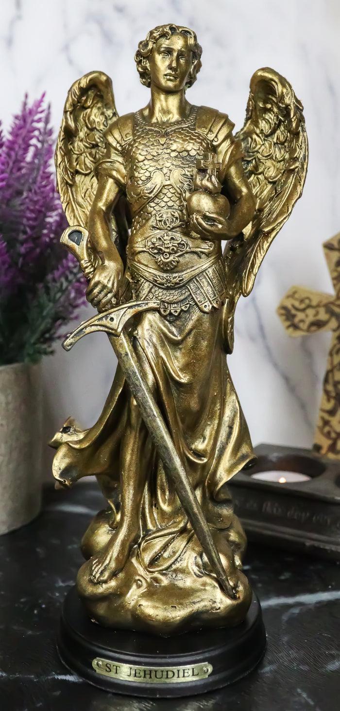 ebros gift Saint Jegudiel Jehudiel Archangel Statue Patron of Spiritual Endeavors 8"Tall