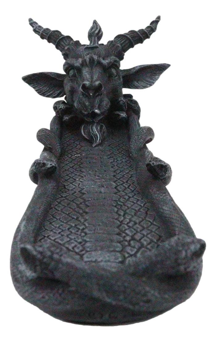 Ebros Gift Samael Lilith Sabbatic Goat Baphomet Pentagram Sigil Incense Burner Figurine