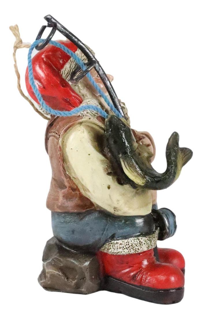 Ebros Gift Santa Claus With Fishing Pole And Tackle Box Christmas Tree Hanging Ornament