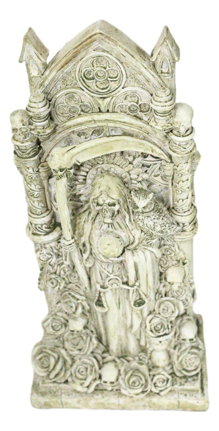 Ebros Gift Santa Muerte Holy Death Bone Mother Standing By Skulls Roses Graveyard Statue