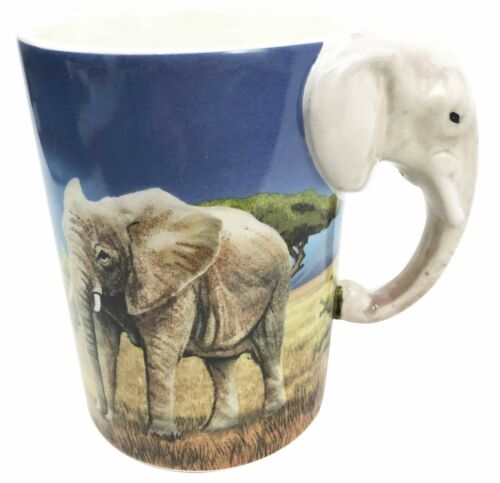 ebros gift Savanna Habitat Tusked Elephant Gajah 12oz Ceramic Mug Coffee Cup Home & Kitchen
