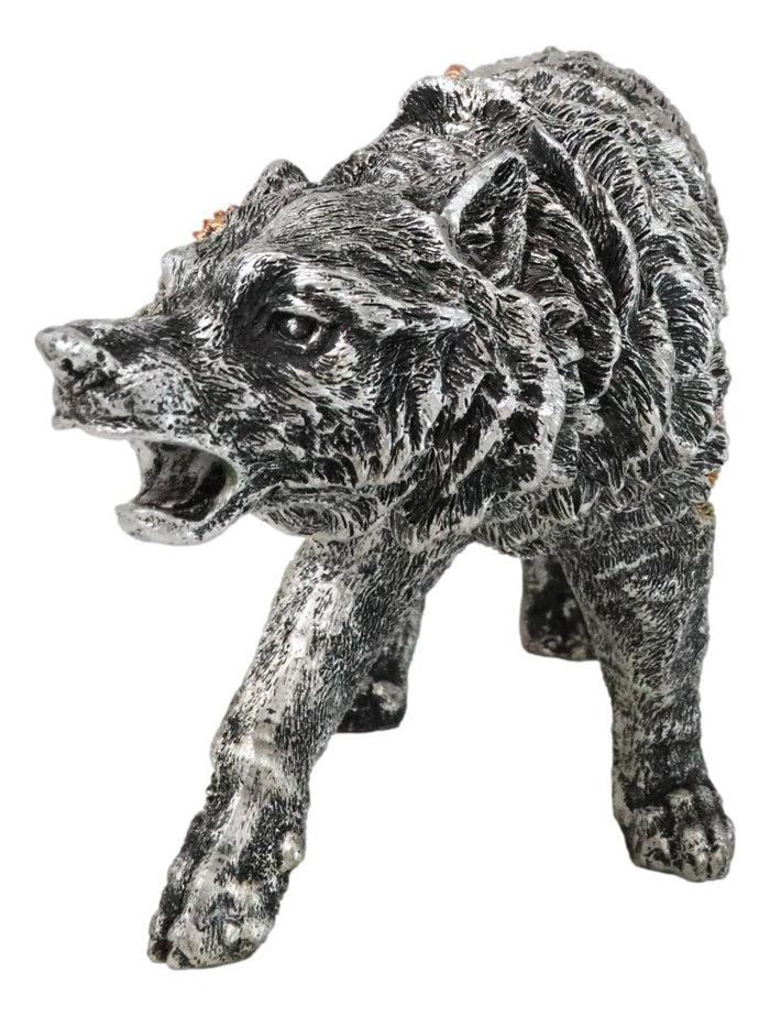 Ebros Gift Sci Fi Prowling Steampunk Robotic Wolf With Sculpted Gearwork Clockwork Figurine