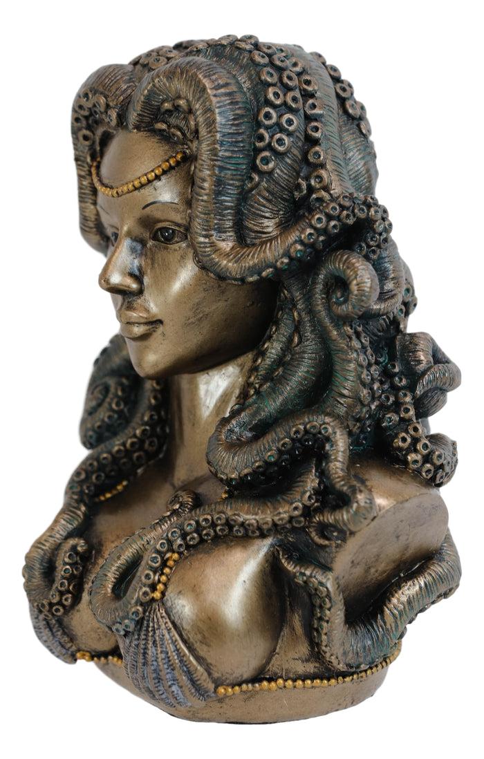 Ebros Gift Sea Witch Goddess Cecaelia Kraken Octopus Tentacles Haired Woman Bust Statue