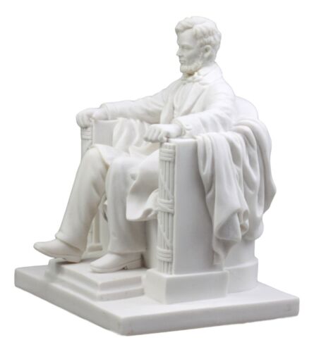 Ebros Gift Seated Abraham Lincoln Figurine 5" Tall Lincoln Memorial Washington Sculpture