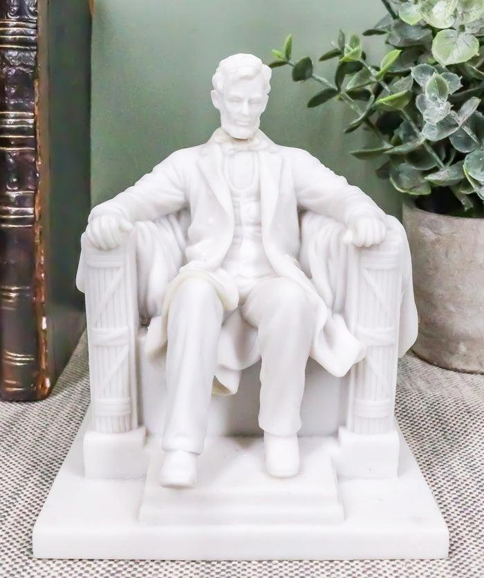 ebros gift Seated Abraham Lincoln Figurine 5" Tall Lincoln Memorial Washington Sculpture