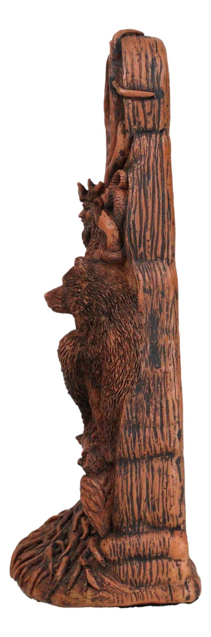 Ebros Gift Seated Celtic Horned God Cernunnos Cobra Bear Wolf Owl Tree Of Life Sculpture