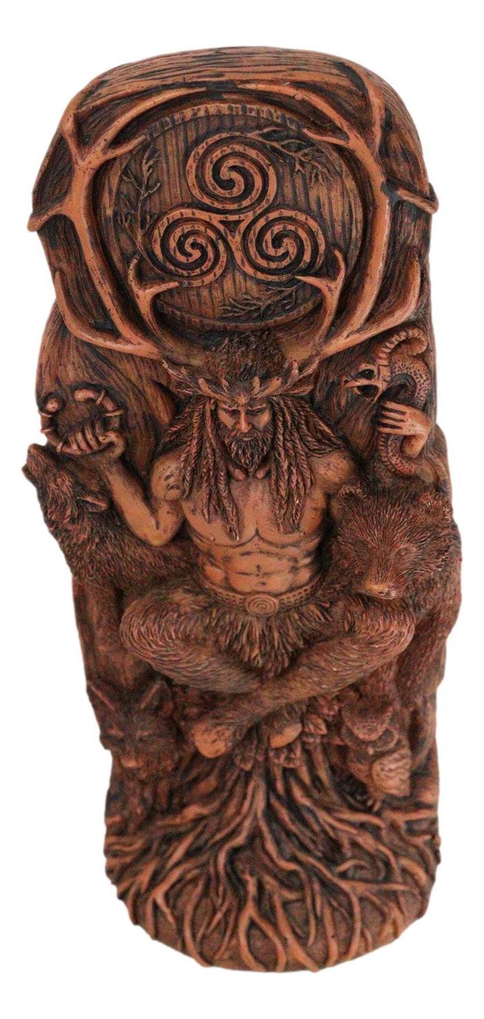 Ebros Gift Seated Celtic Horned God Cernunnos Cobra Bear Wolf Owl Tree Of Life Sculpture