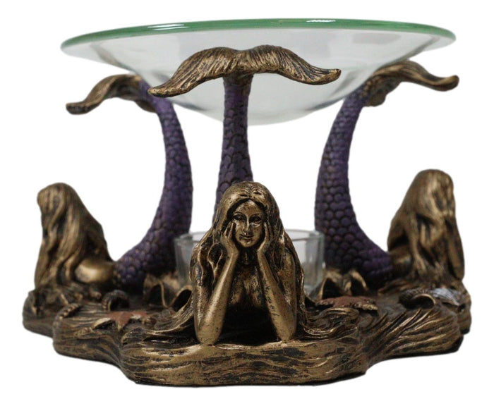 Ebros Gift See Hear Speak No Evil 3 Sirens Mermaids Of The Cove Candle Heat Oil Warmer