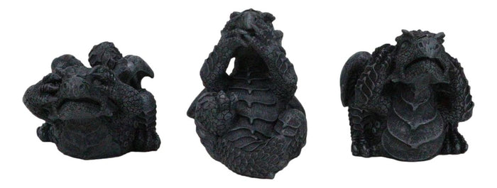ebros gift See Hear Speak No Evil Gargoyle Dragons Collectible Figurines Miniature Set Of 3
