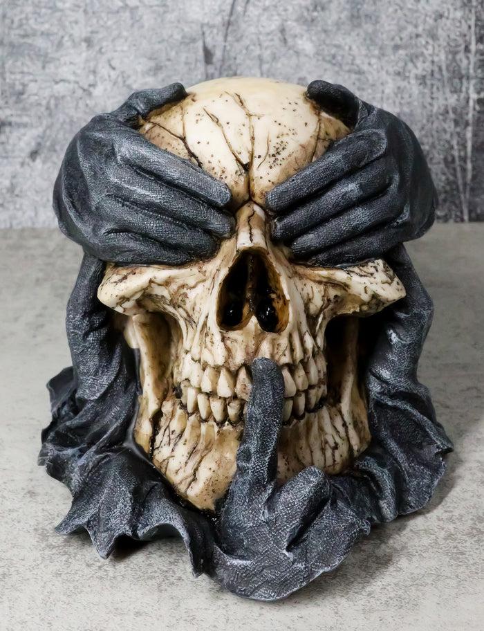 ebros gift See Hear Speak No Evil Skull Deathly Gallows Gothic Grim Pantomime Figurine
