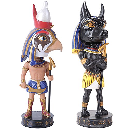 ebros gift (Set) Horus and Anubis Ancient Egyptian Gods Of War & Afterlife Bobbleheads