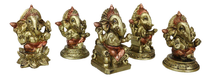 Ebros Gift Set Of 12 Hindu Elephant God Ganapati Ganesha In Baby Form Miniature Figurines