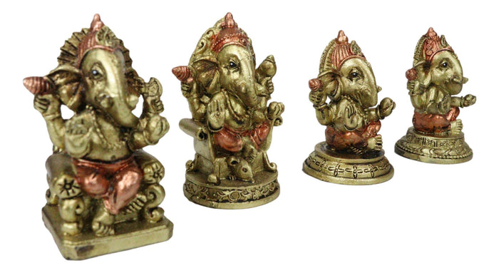 Ebros Gift Set Of 12 Hindu Elephant God Ganapati Ganesha In Baby Form Miniature Figurines