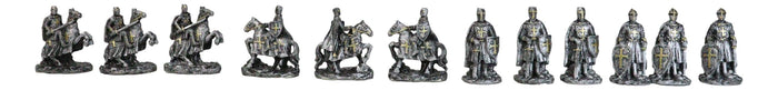 Ebros Gift Set Of 12 Medieval Crusader Knights With Swords Shields Horses Mini Figurines