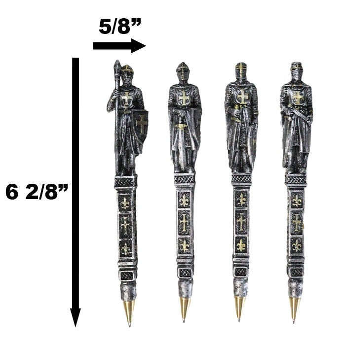 Ebros Gift Set Of 12 Medieval Crusader Templar Knights Of The Cross Le Fleur Writing Pens