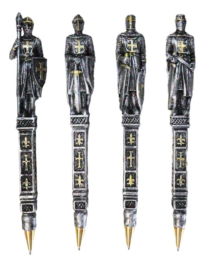 ebros gift Set of 12 Medieval Crusader Templar Knights Of The Cross Le Fleur Writing Pens