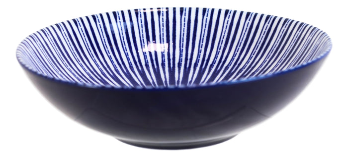 Ebros Gift Set Of 12 Modern White Blue Geometric Focus 12oz Rice Soup Sauce Meal Wide Bowls