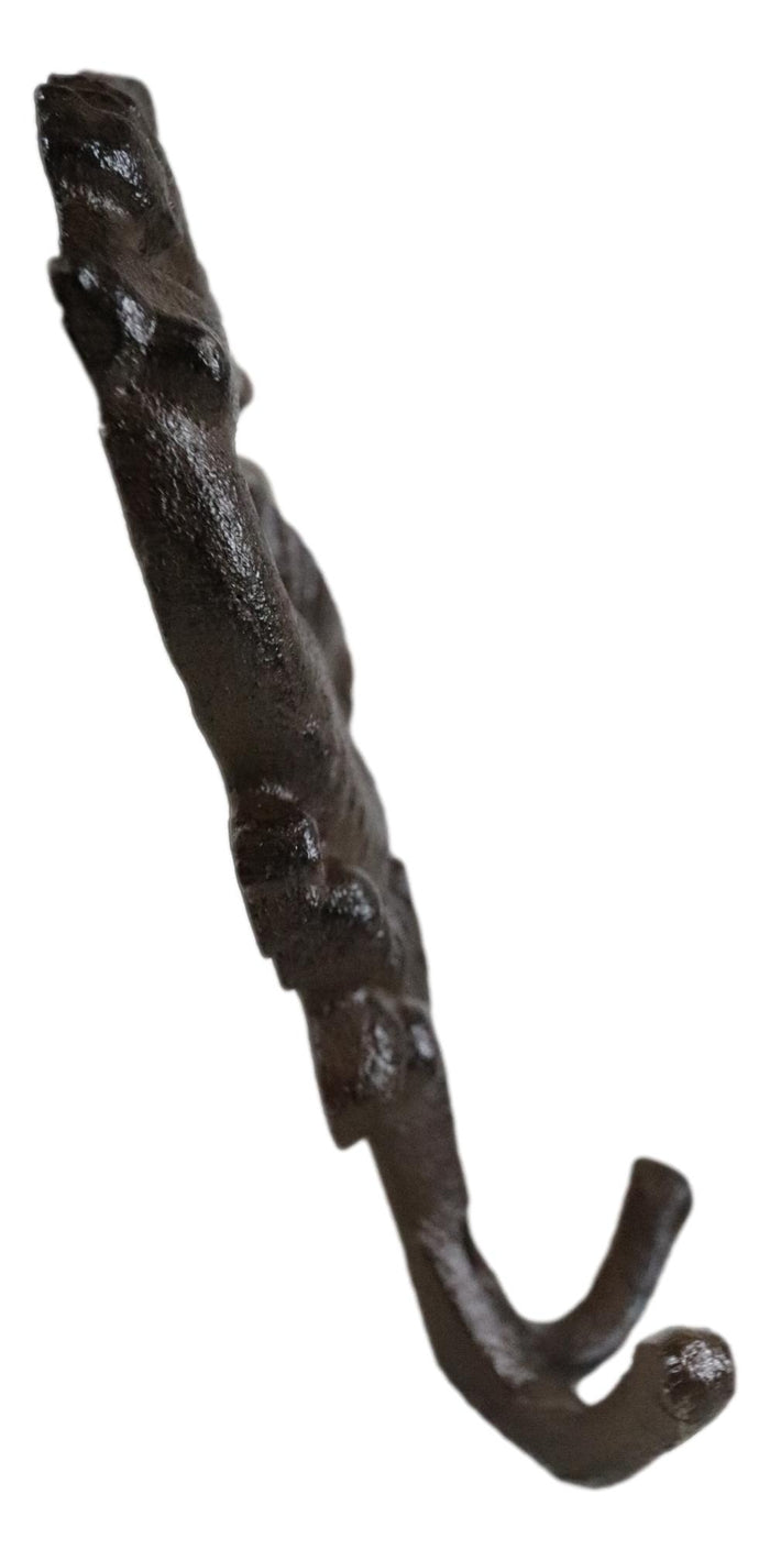 Ebros Gift Set Of 2 Cast Iron Mermaid Ariel Above The Waves Rustic Double Wall Coat Hooks